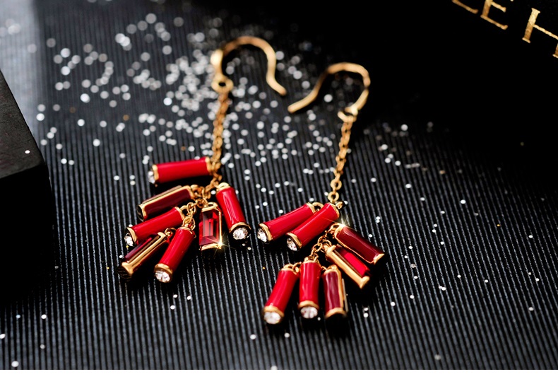 家佳樂文學(xué)施華洛世奇元素水晶春竹耳環(huán)