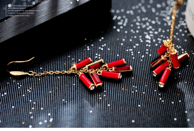 家佳樂文學(xué)施華洛世奇元素水晶春竹耳環(huán)