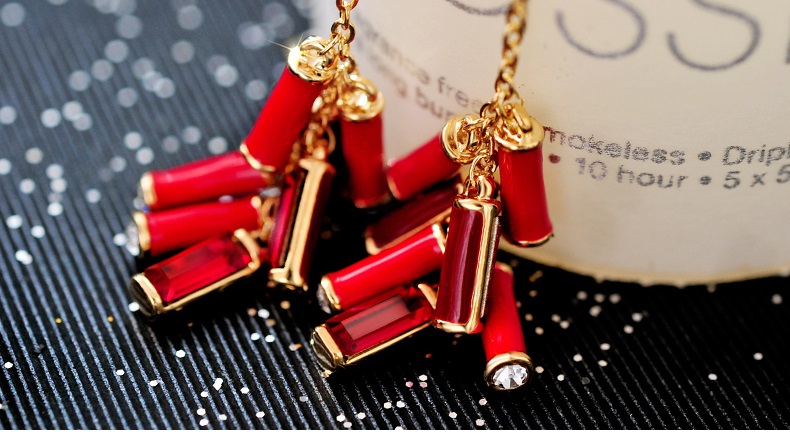 家佳樂文學(xué)施華洛世奇元素水晶春竹耳環(huán)