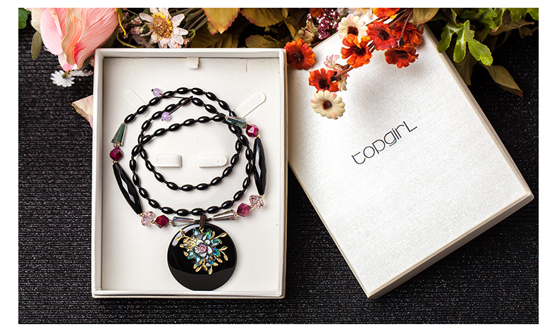 天然瑪瑙毛衣項(xiàng)鏈女長(zhǎng)款平安扣吊墜水晶飾品