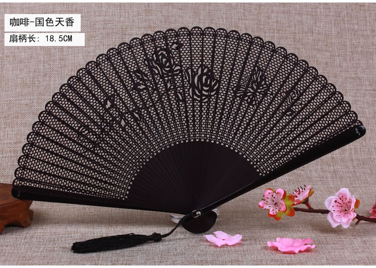 家佳樂文學(xué)復(fù)古迷你全竹高檔扇子鏤空