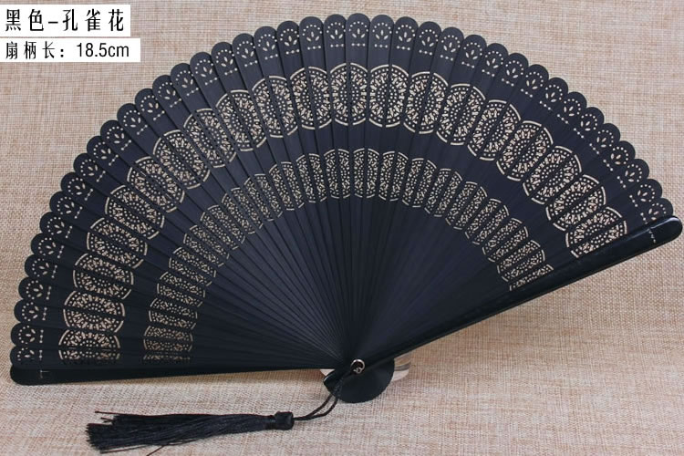 家佳樂文學(xué)復(fù)古迷你全竹高檔扇子鏤空