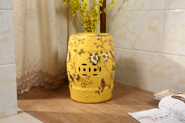 家佳樂文學(xué)新中式陶瓷凳子鼓凳鼓墩美式