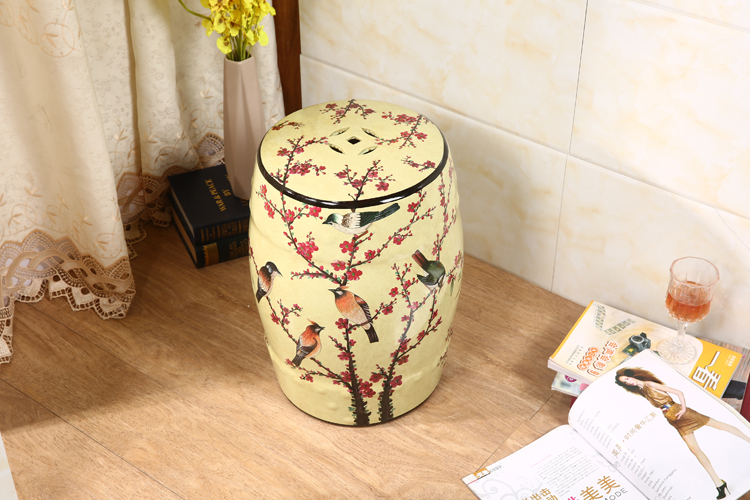 家佳樂文學(xué)新中式陶瓷凳子鼓凳鼓墩美式