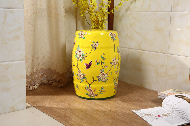 家佳樂文學(xué)新中式陶瓷凳子鼓凳鼓墩美式