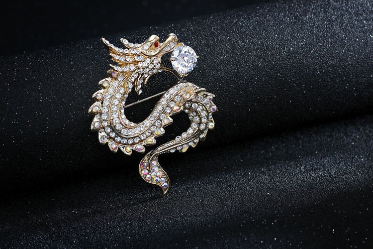 家佳樂文學十二生肖胸針動物龍胸花別針