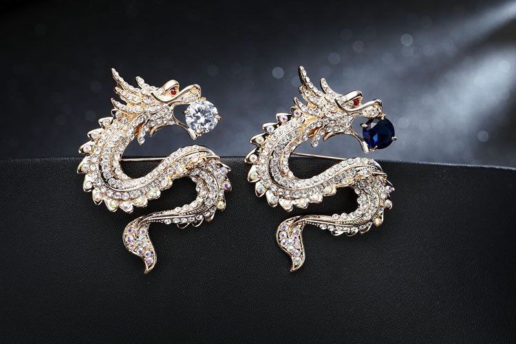 家佳樂文學十二生肖胸針動物龍胸花別針