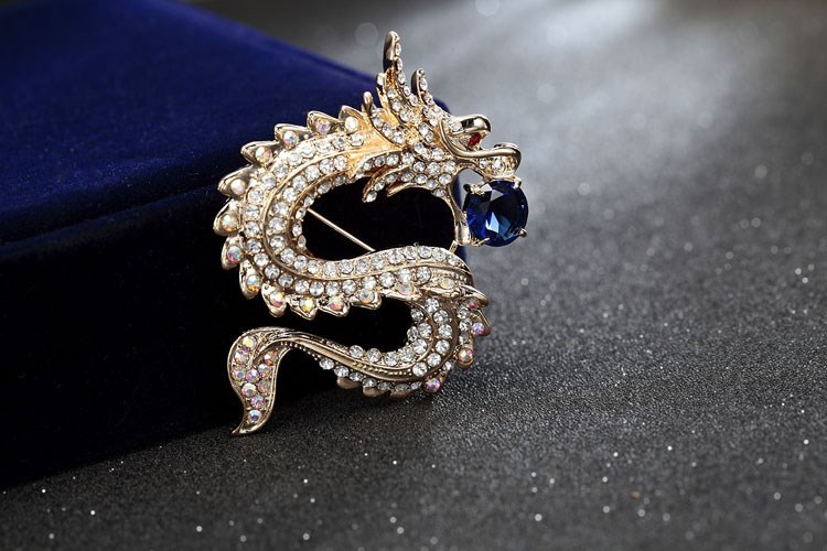 家佳樂文學十二生肖胸針動物龍胸花別針