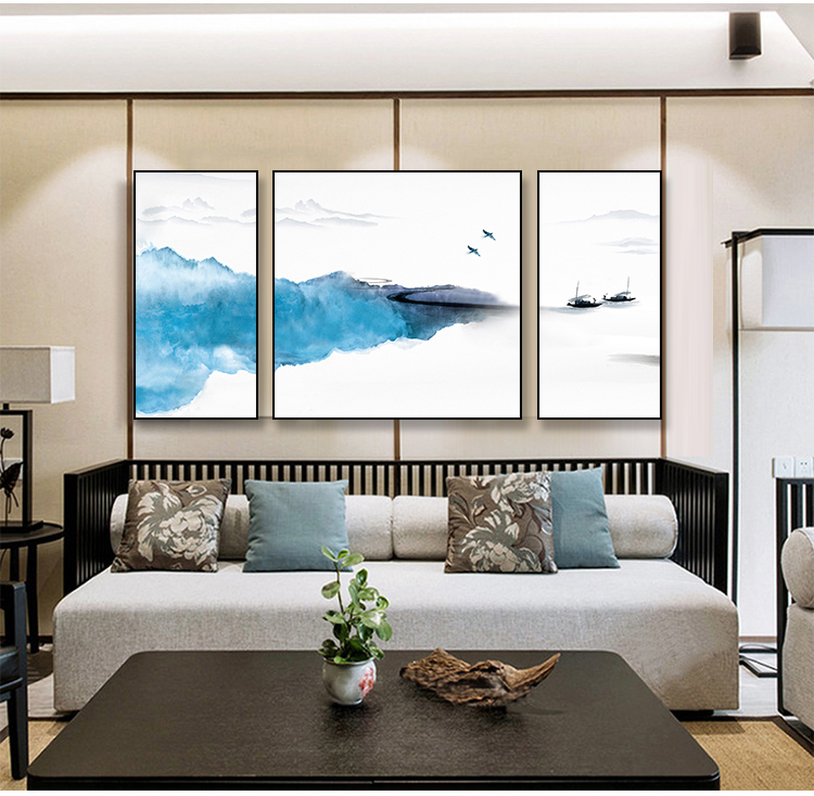 景秀山河，精美水墨裝飾畫(huà)