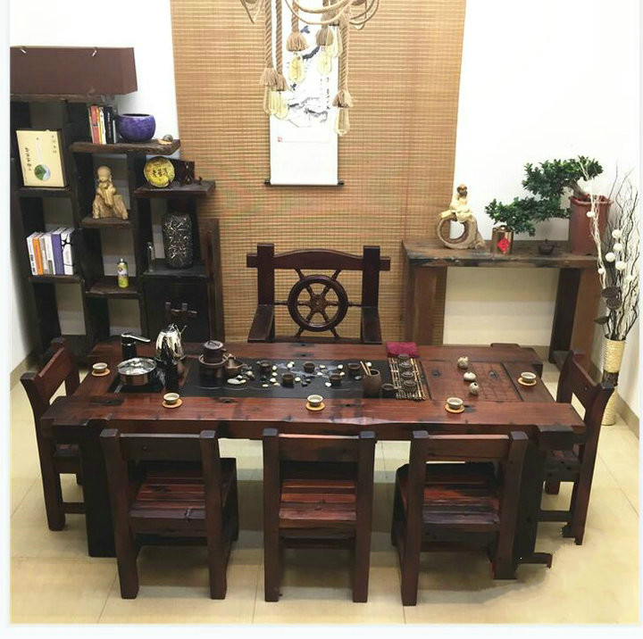 簡(jiǎn)潔大氣中式茶桌，家佳樂文學(xué)簡(jiǎn)約精致實(shí)用茶桌