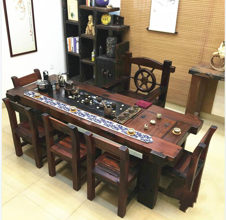 簡(jiǎn)潔大氣中式茶桌，家佳樂文學(xué)簡(jiǎn)約精致實(shí)用茶桌