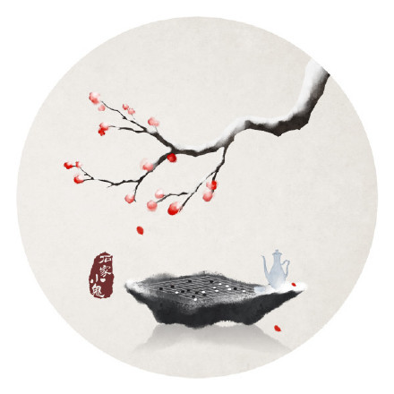 新春寓景插畫，家佳樂文學(xué)手繪插畫