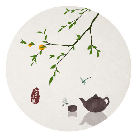 新春寓景插畫，家佳樂文學(xué)手繪插畫