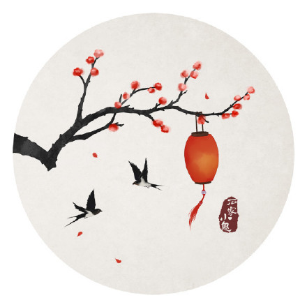 新春寓景插畫，家佳樂文學(xué)手繪插畫