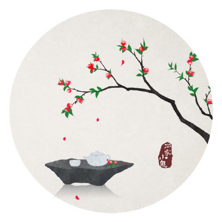 新春寓景插畫，家佳樂文學手繪插畫