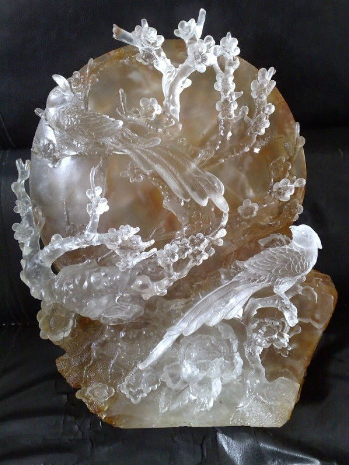 精美藝術雕刻圖案，家佳樂文學水晶雕刻