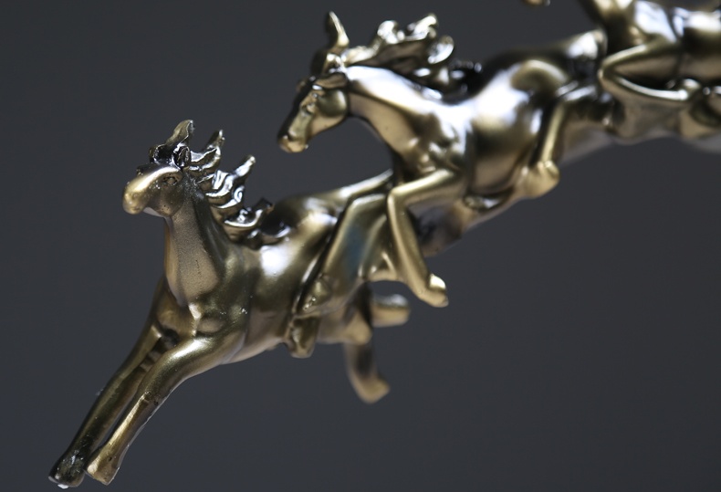 萬(wàn)馬奔騰工藝品，家佳樂(lè)文學(xué)馬到成功擺飾