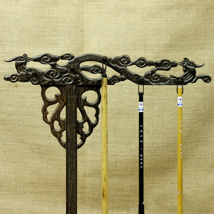 全天然雞翅木筆架，樸實精致筆架圖片