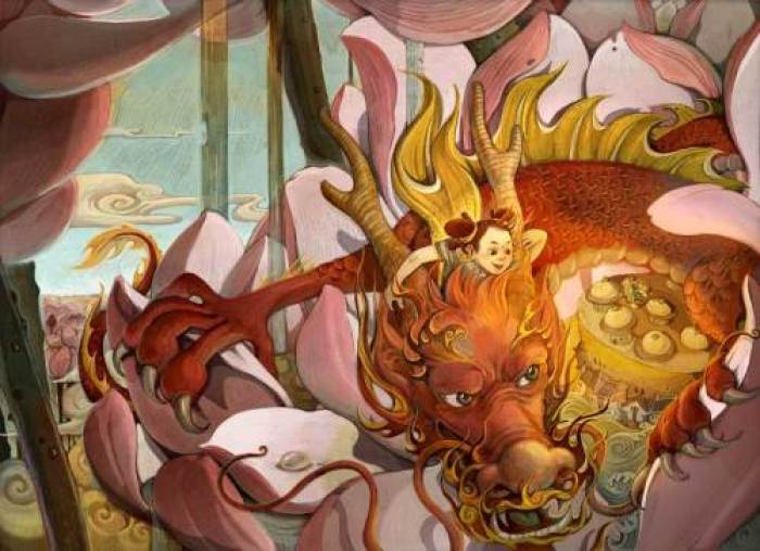 家佳樂文學年畫插畫，家佳樂文學手繪插畫圖片