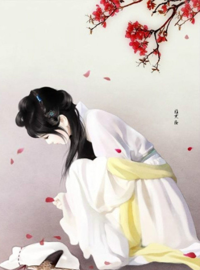 凄美國畫插畫，家佳樂文學(xué)詩意手繪插畫