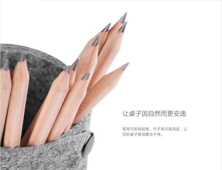 簡(jiǎn)易實(shí)用羊毛氈筆筒，創(chuàng)意環(huán)保筆筒