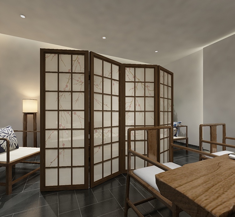 梅花油布屏風，經典中式屏風