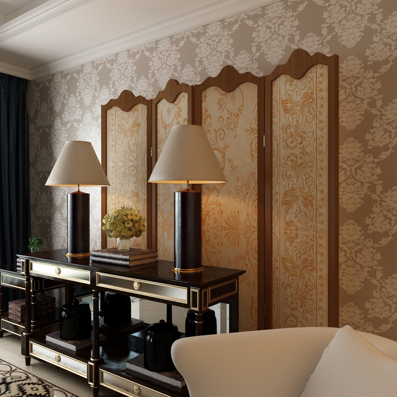 歐式簡約屏風，簡約布藝屏風