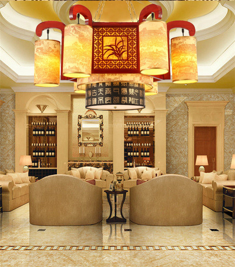 水墨國(guó)畫(huà)典雅燈具，精致雅韻燈具設(shè)計(jì)