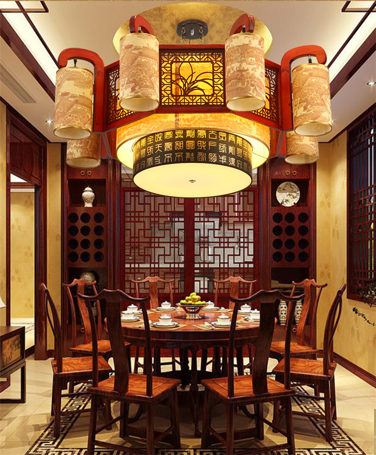 水墨國(guó)畫(huà)典雅燈具，精致雅韻燈具設(shè)計(jì)