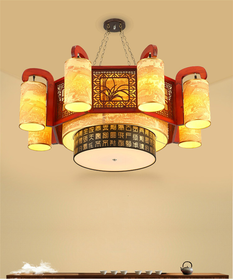 水墨國(guó)畫(huà)典雅燈具，精致雅韻燈具設(shè)計(jì)