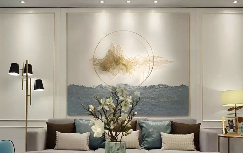 天水一色簡約工藝品，精美華貴壁掛裝飾工藝品