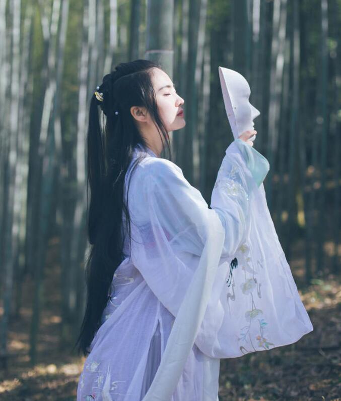 魏晉風(fēng)女裝繡花大袖衫，復(fù)古家佳樂文學(xué)漢服圖片