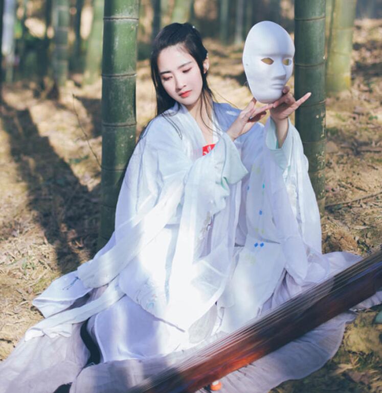 魏晉風(fēng)女裝繡花大袖衫，復(fù)古家佳樂文學(xué)漢服圖片