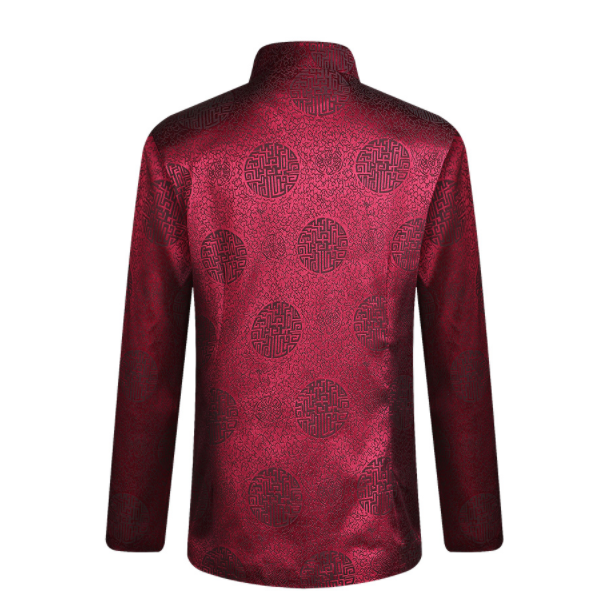 三色唐版家佳樂文學(xué)老人過壽中山裝圖片