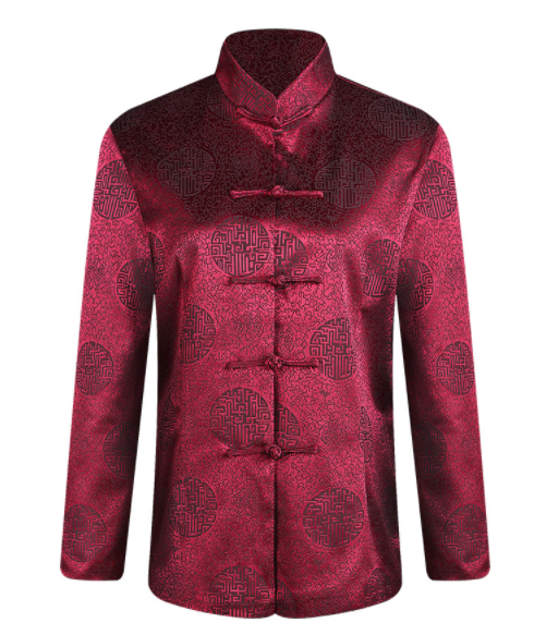 三色唐版家佳樂文學(xué)老人過壽中山裝圖片