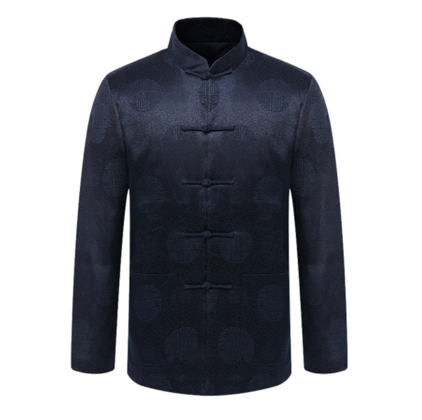 三色唐版家佳樂文學(xué)老人過壽中山裝圖片