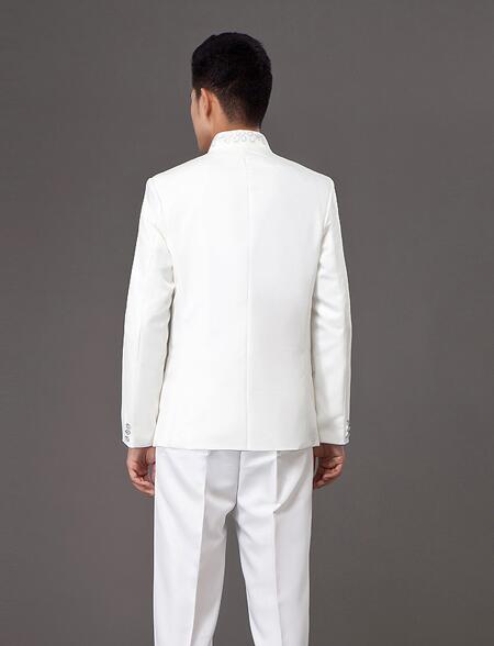 青年修身中山裝，立領(lǐng)中山裝演出服