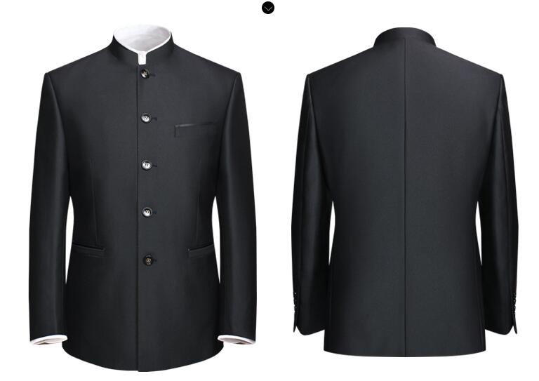 改良版家佳樂文學(xué)唐裝男中老年中山裝