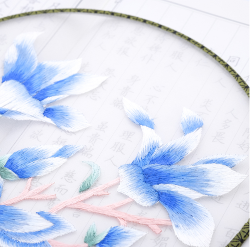 四款雙面繡花家佳樂(lè)文學(xué)團(tuán)扇，古風(fēng)宮扇古典扇子圖