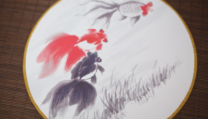 家佳樂文學(xué)宮扇女式團(tuán)扇，古風(fēng)工藝漢服古典扇子圖