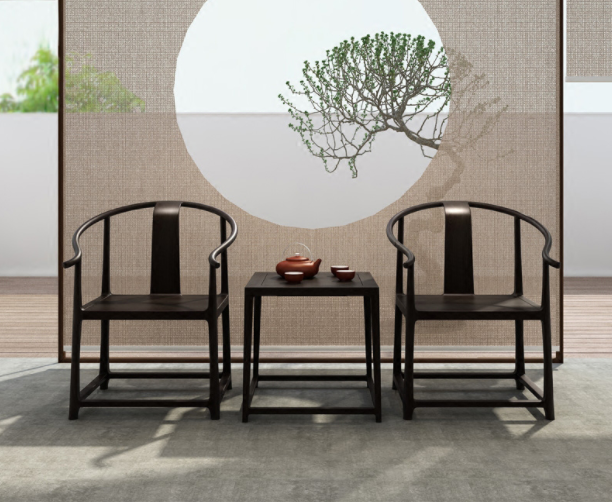 四款中式官帽椅，仿古浮雕實木椅子