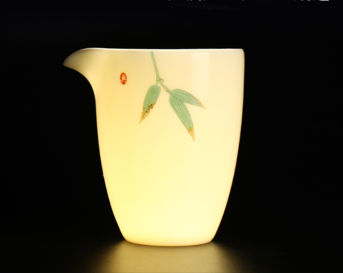 凝脂玉瓷簡(jiǎn)約茶具，一壺兩杯功夫茶具