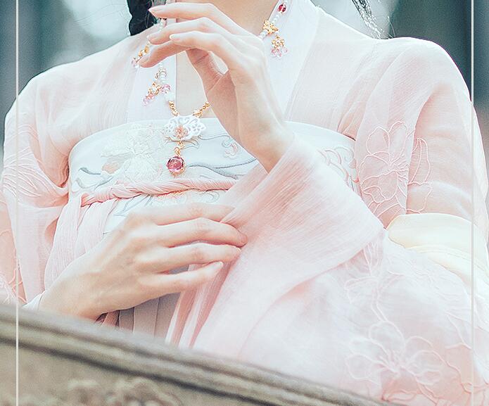 原創(chuàng)繡花齊胸襦裙，仙氣漸變清新漢服