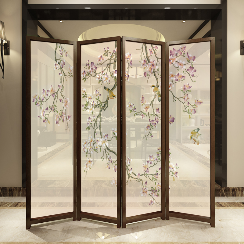 五款簡約大方屏風(fēng)，清新印花屏風(fēng)隔斷