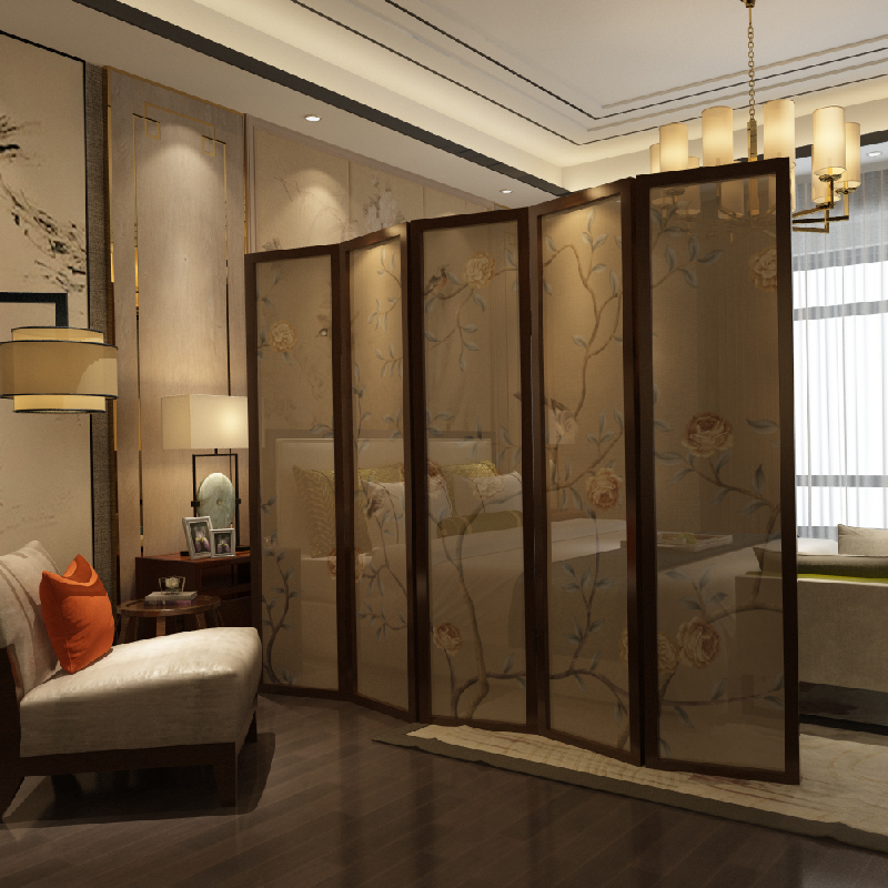 五款簡約大方屏風(fēng)，清新印花屏風(fēng)隔斷