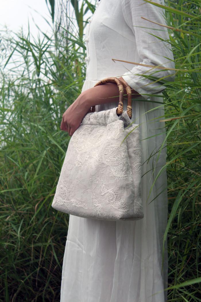清新脫俗手工包，家佳樂文學(xué)刺繡手工包包