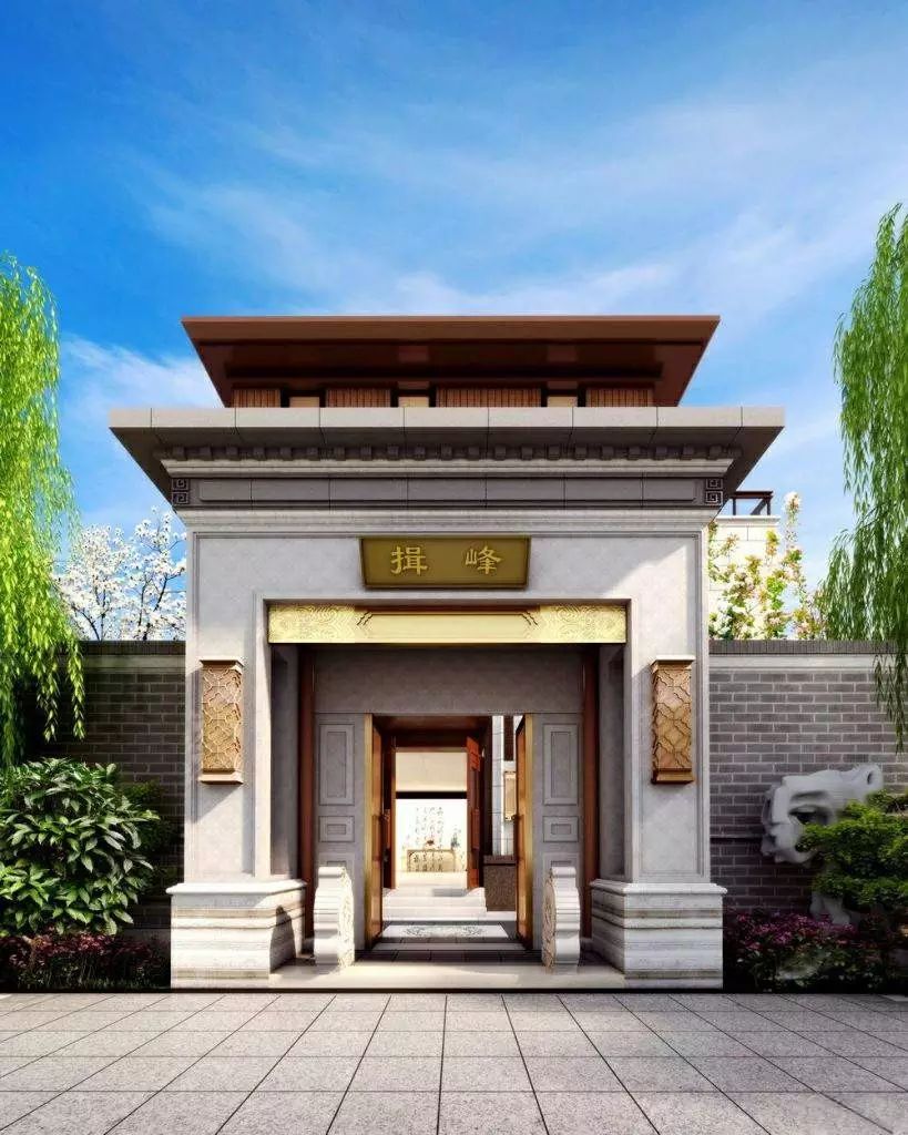 100個(gè)新中式入口，中國(guó)新中式建筑的精髓