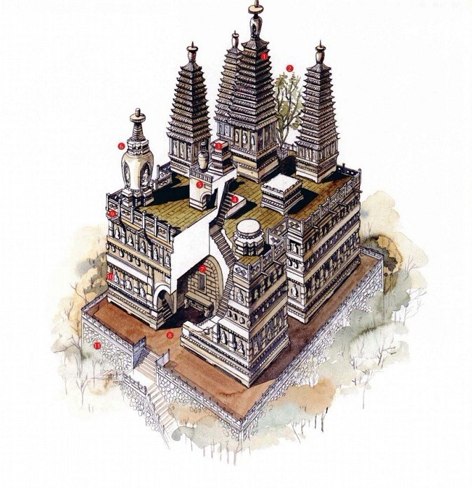 穿墻透壁，手繪中國(guó)古代經(jīng)典古建筑