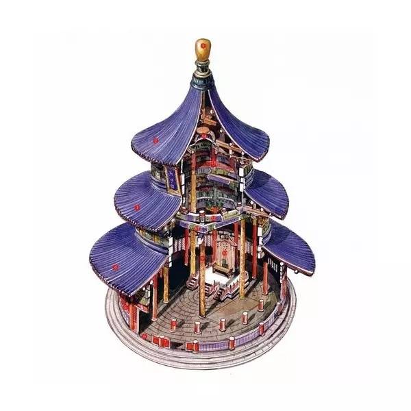 穿墻透壁，手繪中國古代經(jīng)典古建筑