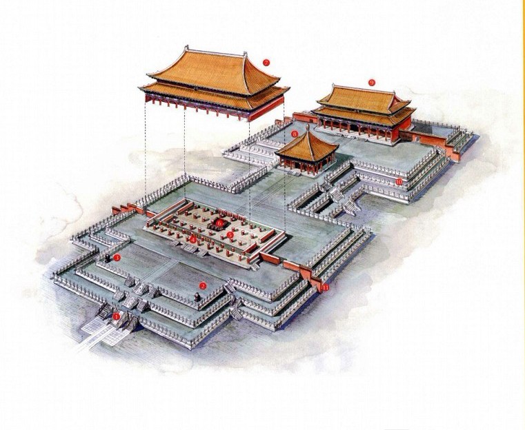 穿墻透壁，手繪中國古代經(jīng)典古建筑